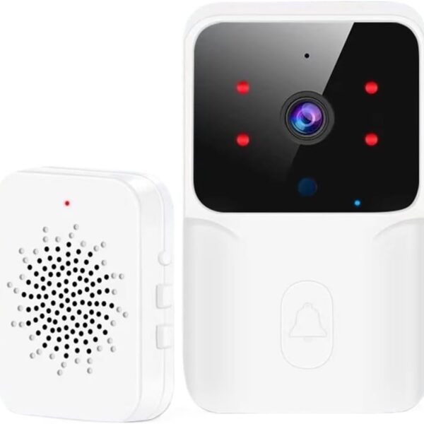 Wireless Smart Video Doorbell with HD Night Vision, White