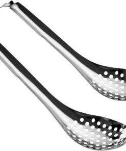 Spherification Spoon - Set of 2 Stainless Steel Spherification Spoon Molecular Slotted Bar Spoon Kitchen - (Silver)