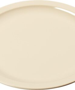 Reusable Plastic Plate Dessert Plate for Home and Restaurant, Melamine, 6.5 Inches, Tan