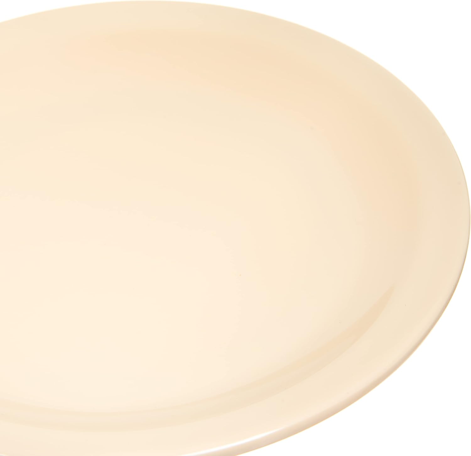 Reusable Plastic Plate Dessert Plate for Home and Restaurant, Melamine, 6.5 Inches, Tan - Image 2