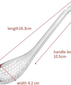 Alternative view of Spherification Spoon - Set of 2 Stainless Steel Spherification Spoon Molecular Slotted Bar Spoon Kitchen -  (Silver)