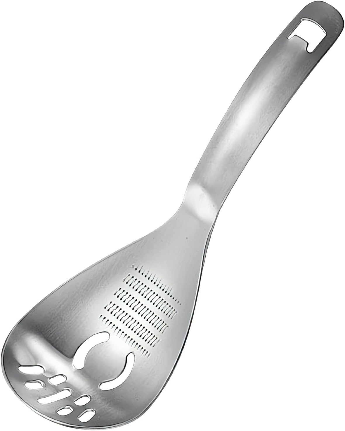 Stainless Steel Kitchen Spoon, 2025 New Multipurpose Grinding Spoon Strainer Spatula Cooking Spoon, Kitchen Utensils Set Grinding Spoon Garlic Grater, Home Kitchen Gadget (Grinding Spoon 1pcs)