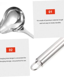 Alternative view of 2Pcs Stainless Steel Sauce Ladle with Spout, Duckbill Gravy Spoon for Drizzling Oil, Serving Sauces, and Kitchen Use, 11.81 Inch Long Silver Utensil