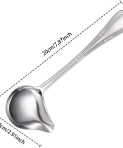 Alternative view of 2 Pieces Small Ladle Gravy Ladle Drizzle Spoon 1 Ounce Stainless Steel Saucier Sauce Soup Spoon for Spooning Gravies and Sauces