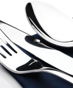 Alternative view of 60 Piece Silverware Set for 12, Heavy Duty Stainless Steel Flatware Utensils Cutlery Set Including Steak Knife Fork and Spoon, Dishwasher Safe，Gift Package for Wedding Housewarming