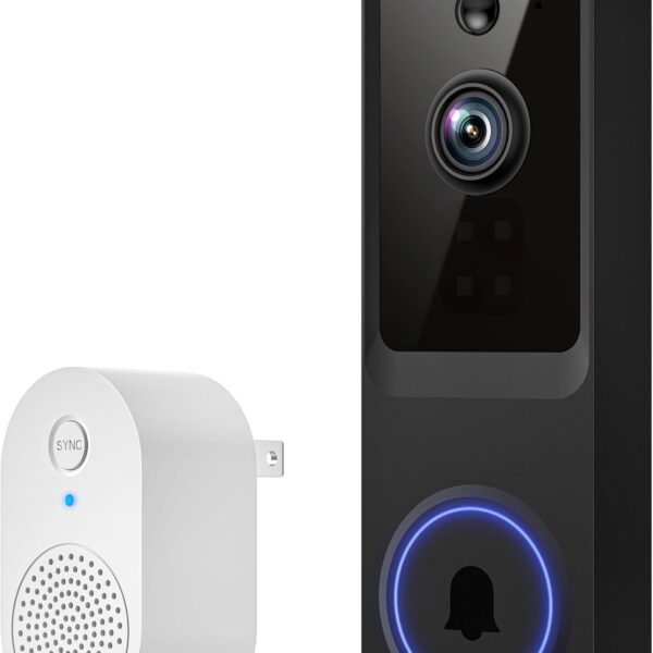 1080P Wireless Video Doorbell Camera with Motion Detection, Two-Way Audio, Night Vision, Cloud Storage and Rechargeable Battery