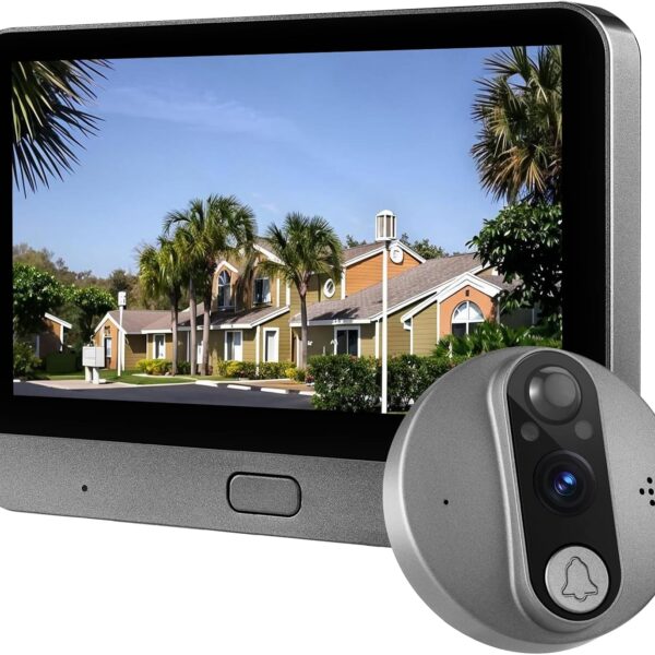 Peephole Camera for Apartment Front Door with Doorbell and Monitor