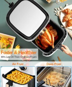 Alternative view of Air Fryer,  Airfryer Oven 8QT Large Air Fryer 1700W 8-in-1 with Touch Screen Air Fryers Dishwasher Safe Nonstick Tray Freidora de Aire 32 Recipes BPA & PFOA Free White Air Fryer