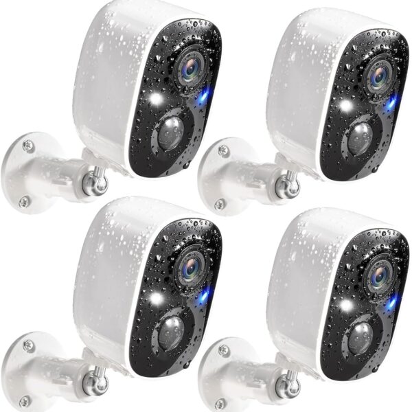 2K Wireless Outdoor Security Camera System, 4-Pack