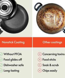 Alternative view of Nonstick Cookware Set with Glass Lids - Aluminum Bakeware, Pots and Pans, Storage Bowls & Utensils, Compatible with All Stovetops, 21 Piece, Black