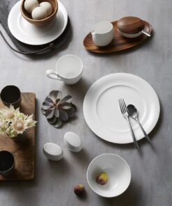 Alternative view of Collection Ceramic 9 Inch Accent Plate, White Plate, Round Dinnerware Dish, Made of Bone China, Microwave and Dishwasher Safe