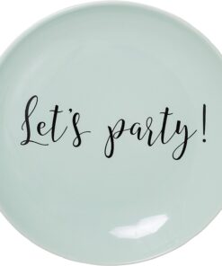Round Stoneware Summer Plate, 8 inches, Green
