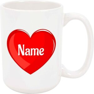 Personalised Heart Name Ceramic Mug